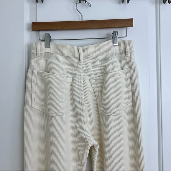 Reformation Cynthia Button Fly High Rise Straight Corduroy Pants Cream Size 28 - Picture 6 of 12